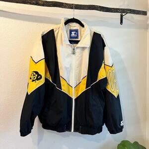 Vintage 90s CU Boulder Colorado Starter Jacket Unisex Size Large Retired Logo